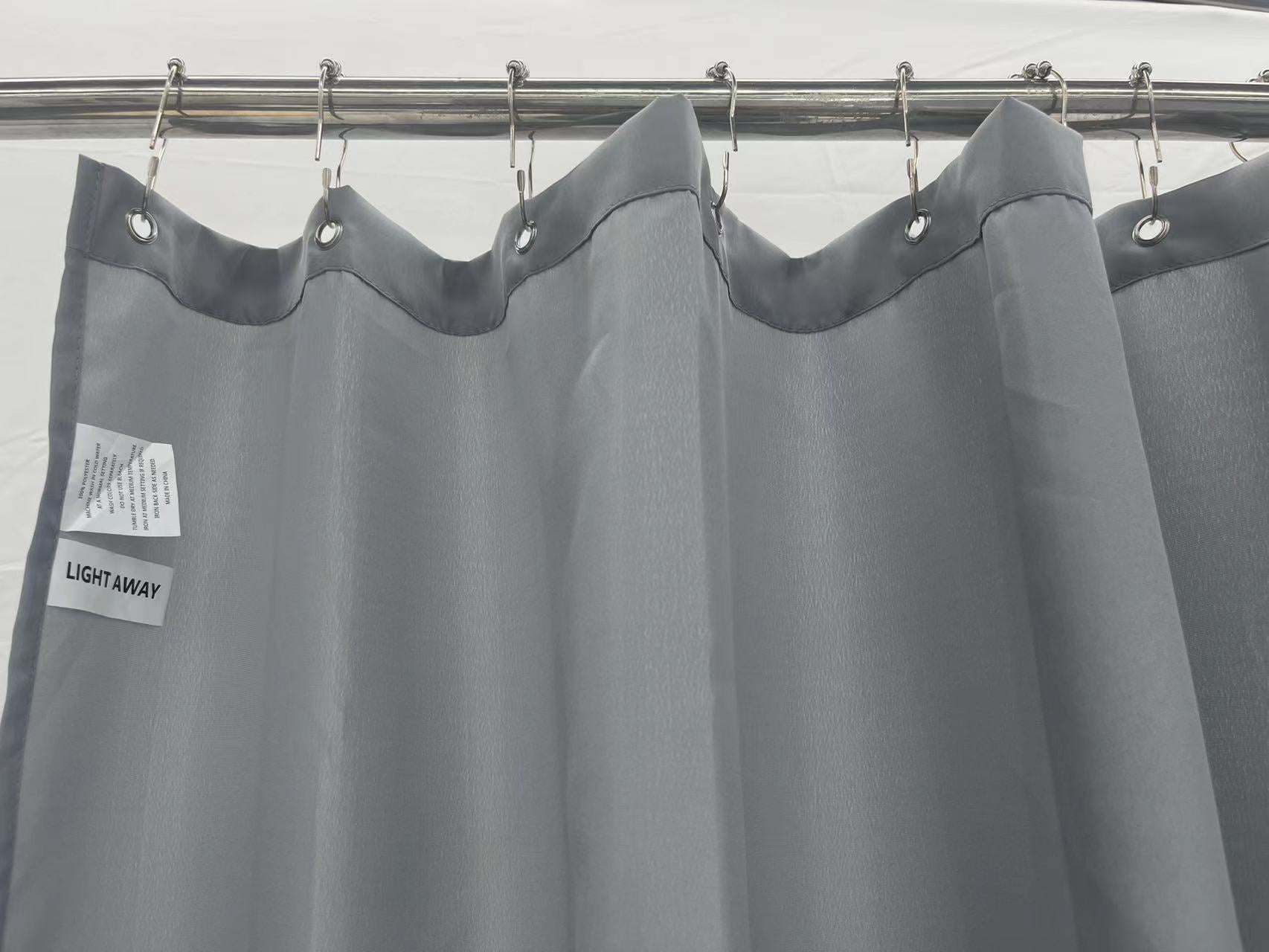 Light Away Fabric Shower Curtain Soft Hotel Quality, Hotel Quality, Machine Washable, 72 x 84 inches for Bathroom