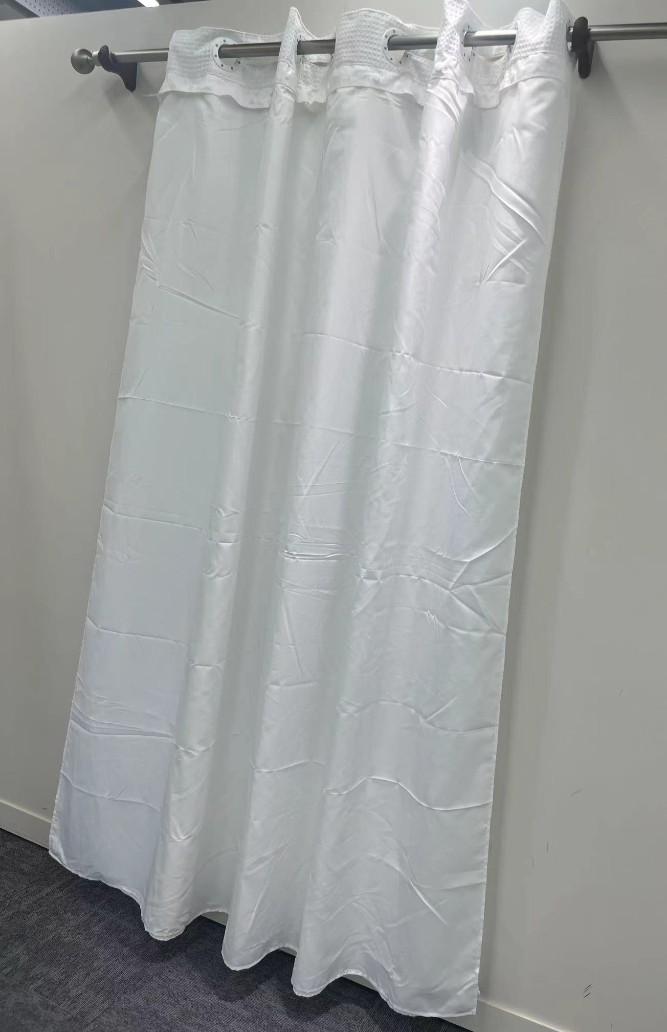 No Hook Waffle Weave Shower Curtain with Snap in Liner - Elegant Textured Design, Water-Resistant, Machine Washable, Perfect for Bathroom Decor ,71"W X 86"L