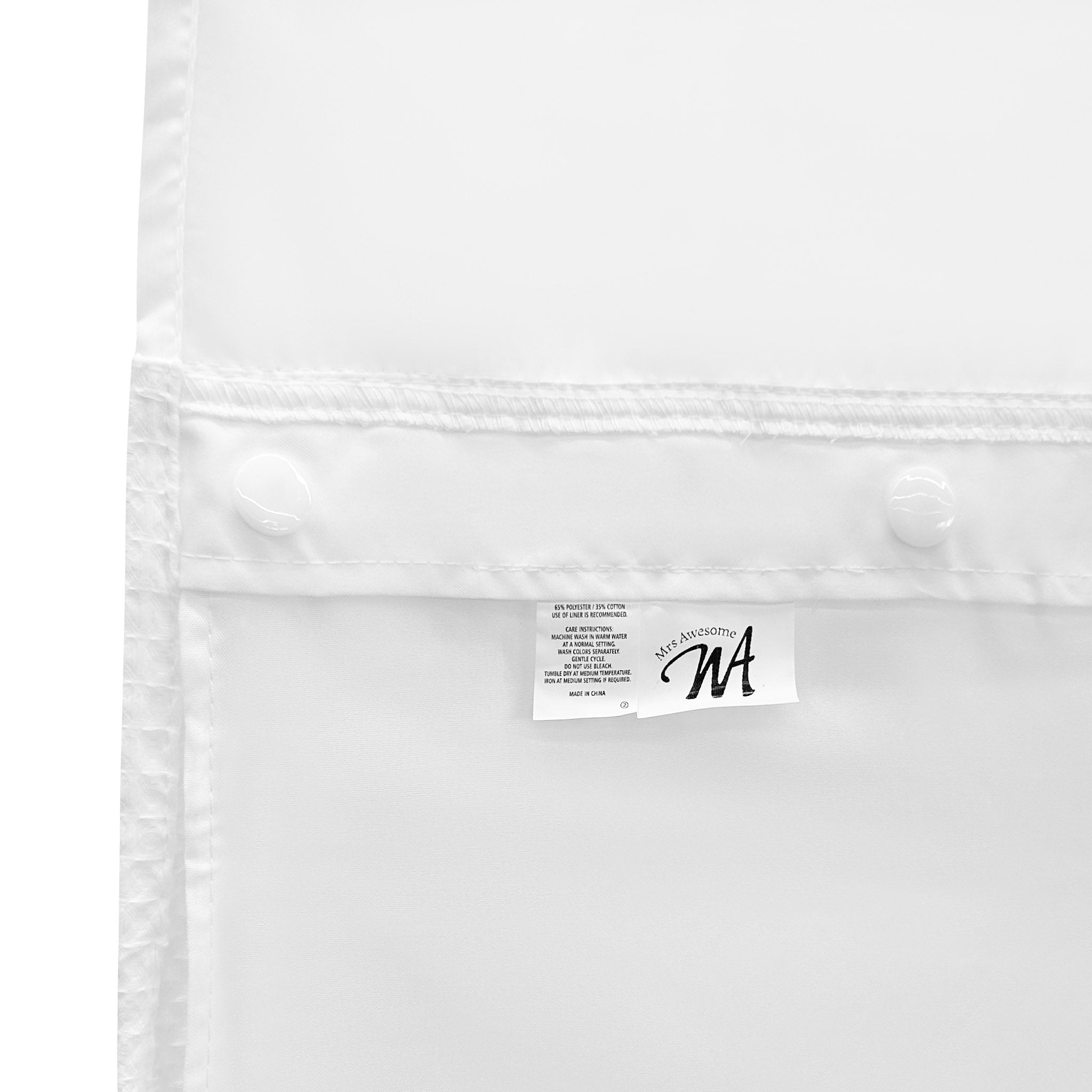 Cotton Blended Fabric Shower Curtain