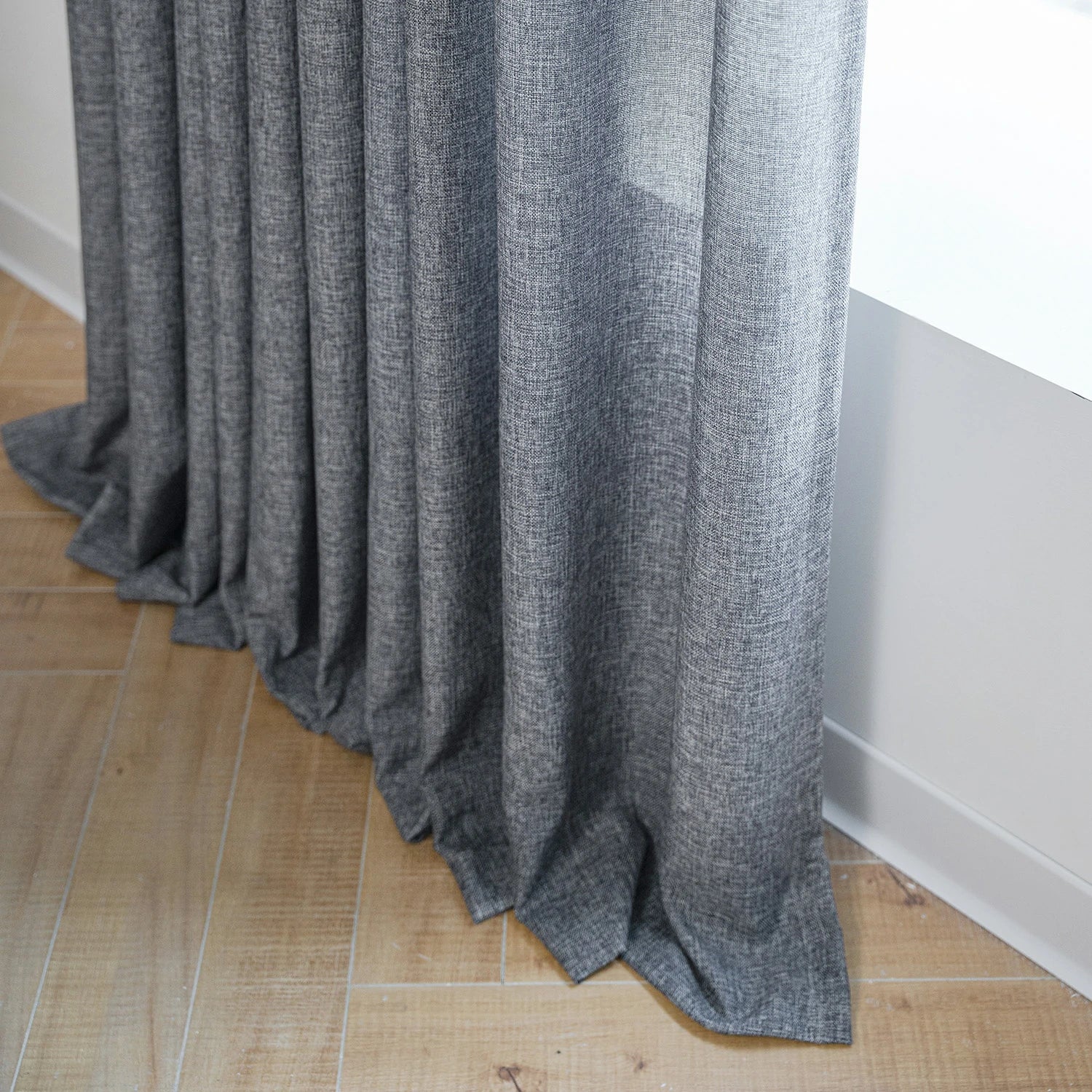 Dandelion Polyester Pinch Pleat Drapery Custom Curtains Blackout Curtain Navy Blue