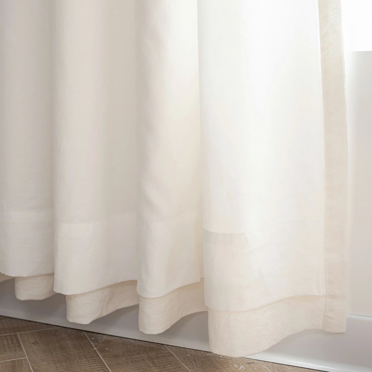 Iris Polyester Pinch Pleat Drapery Custom Curtains Blackout Curtains Ivory White