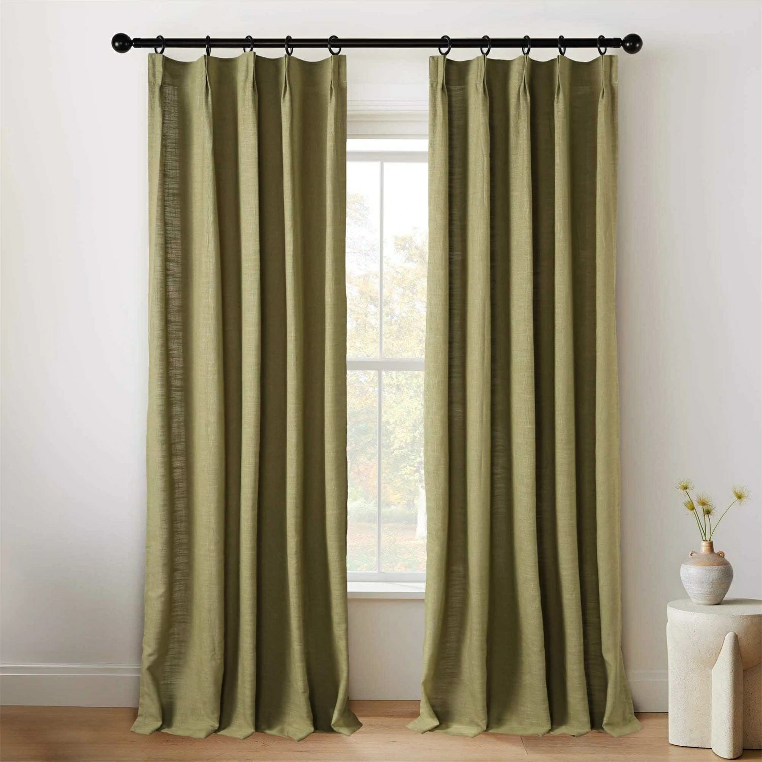 Linen Slub Texture Linen & Polyester Blend Drapery