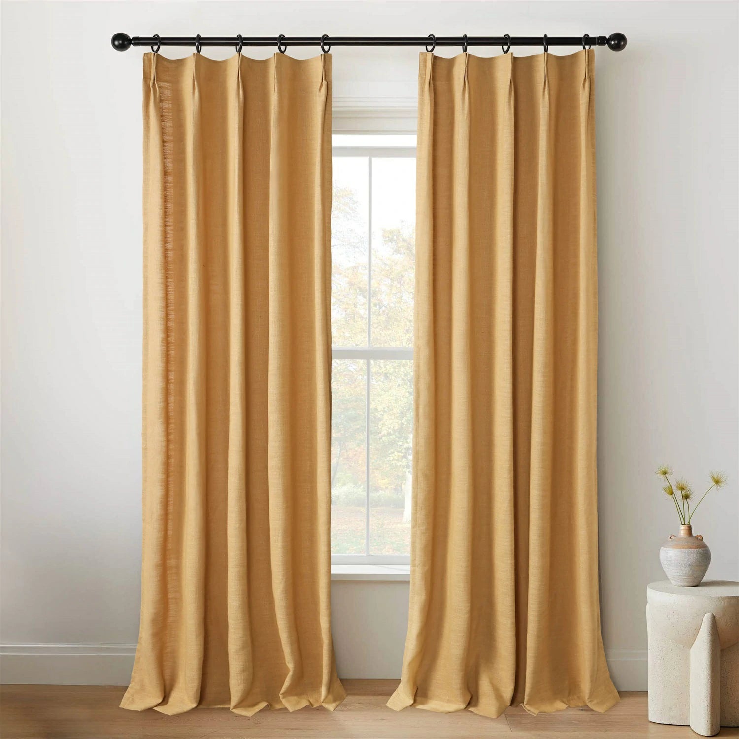 Linen Slub Texture Linen & Polyester Blend Drapery