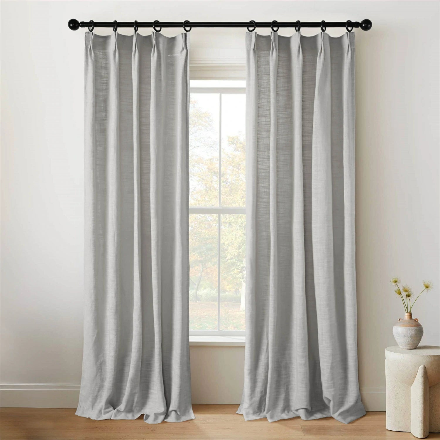 Linen Slub Texture Linen & Polyester Blend Drapery