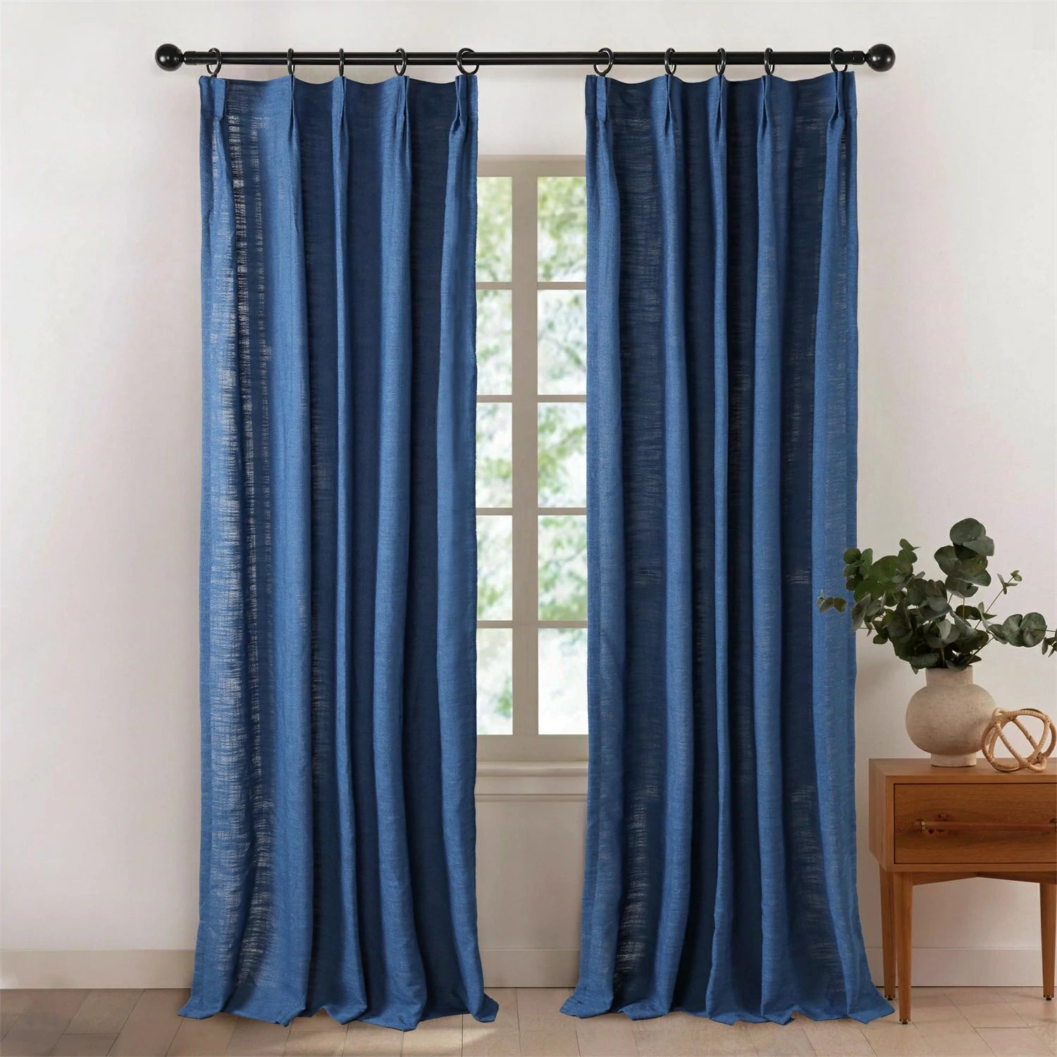 Linen Slub Texture Linen & Polyester Blend Drapery