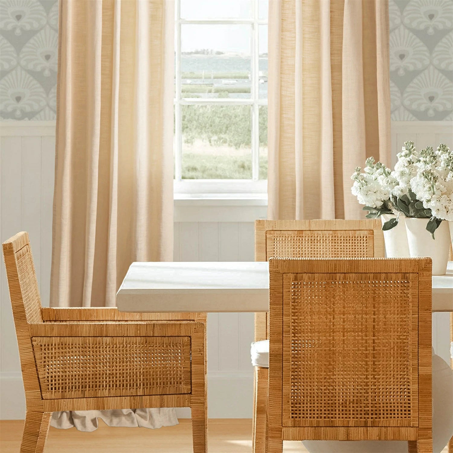 Linen Slub Texture Linen & Polyester Blend Drapery