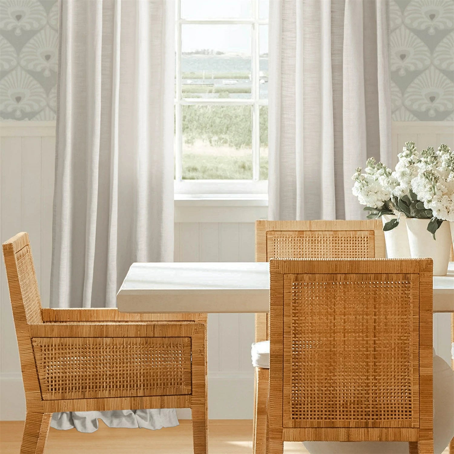 Linen Slub Texture Linen & Polyester Blend Drapery