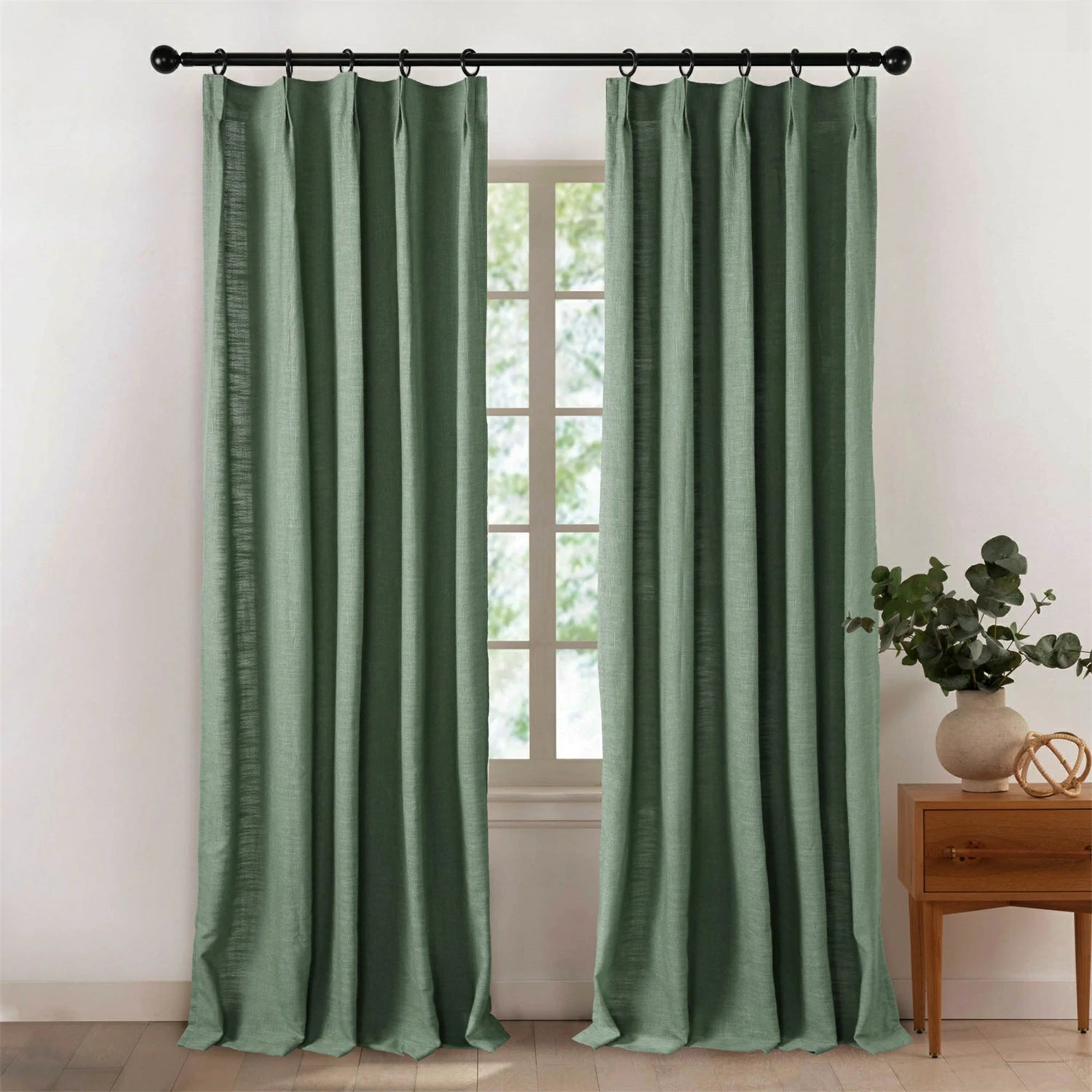 Linen Slub Texture Linen & Polyester Blend Drapery