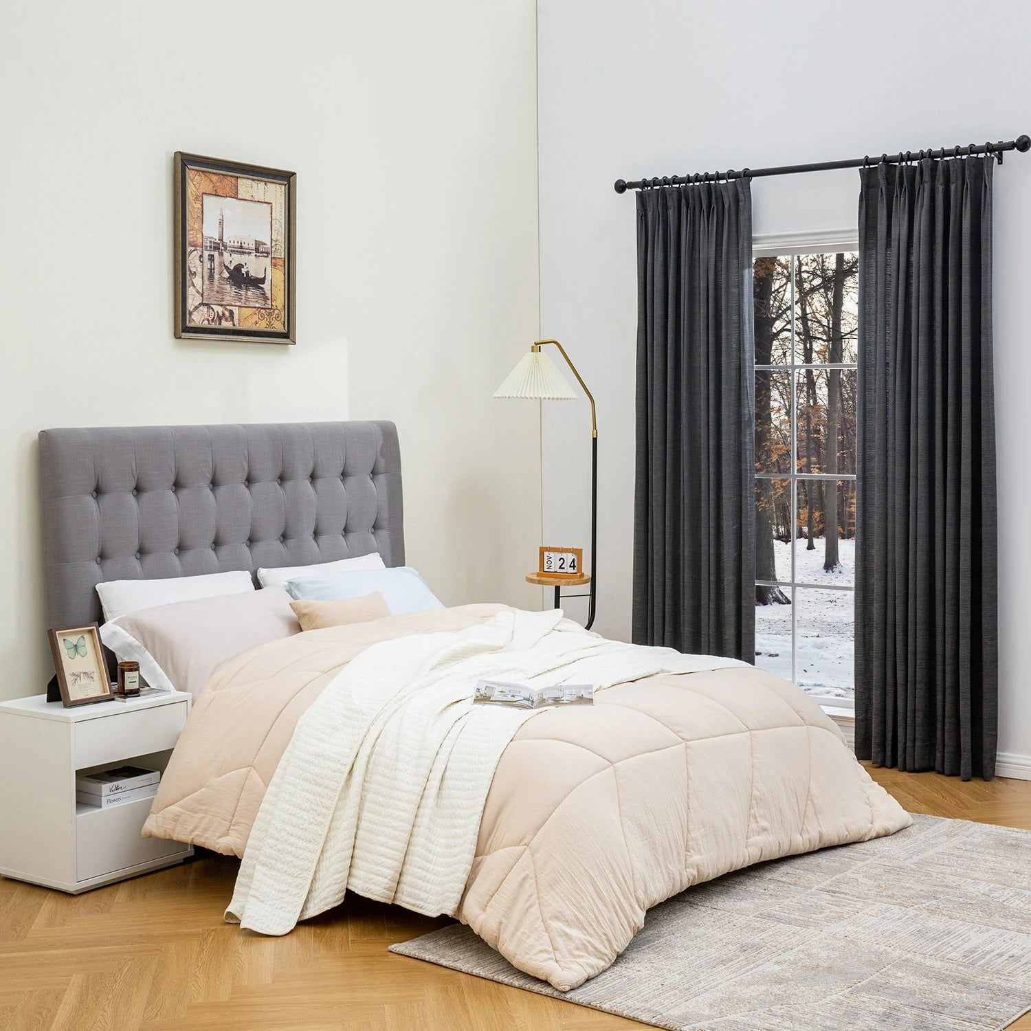 Bamboo Texture Cotton & Polyester Blend Drapery