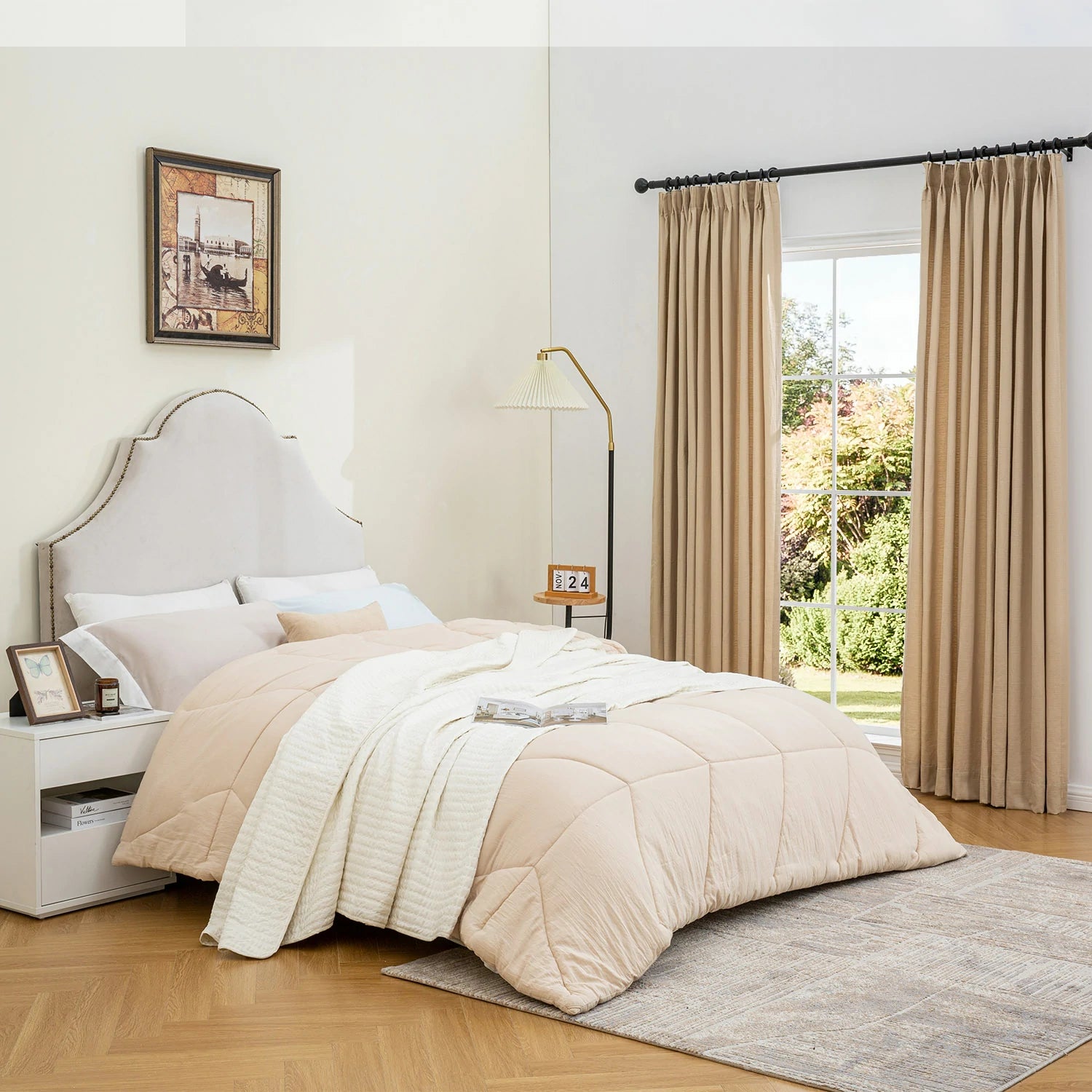 Bamboo Texture Cotton & Polyester Blend Drapery