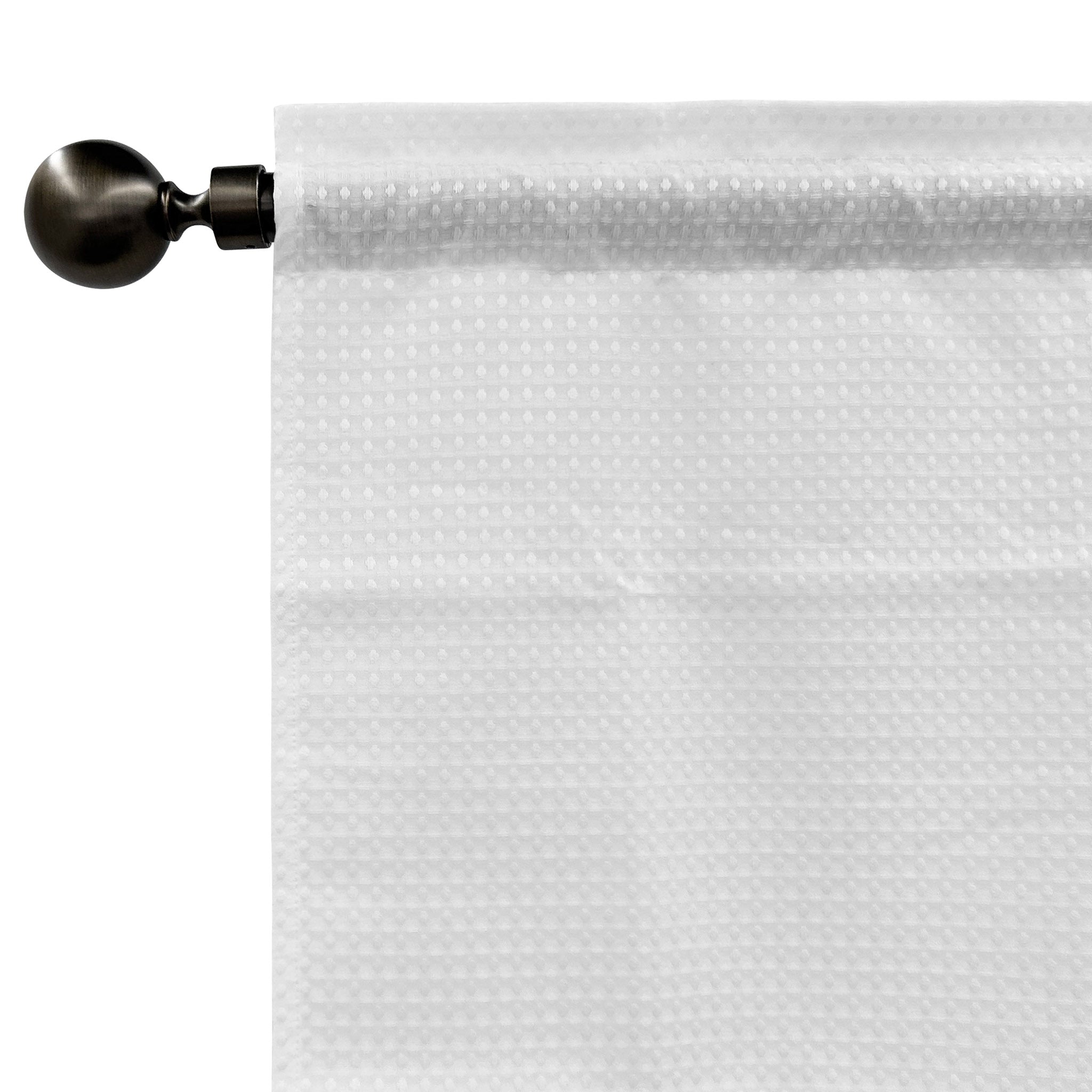 Waffle Weave Textured Fabric Rod Pocket Window Tier Pair