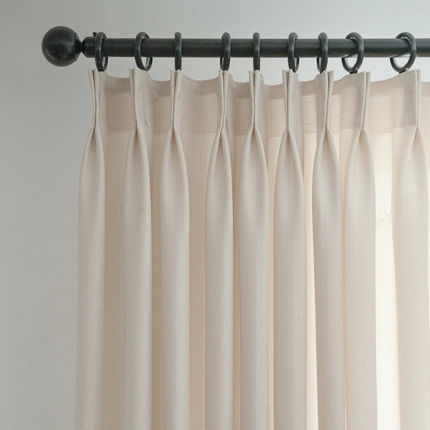 Dandelion Polyester Pinch Pleat Drapery Custom Curtains Blackout Curtains Beige White