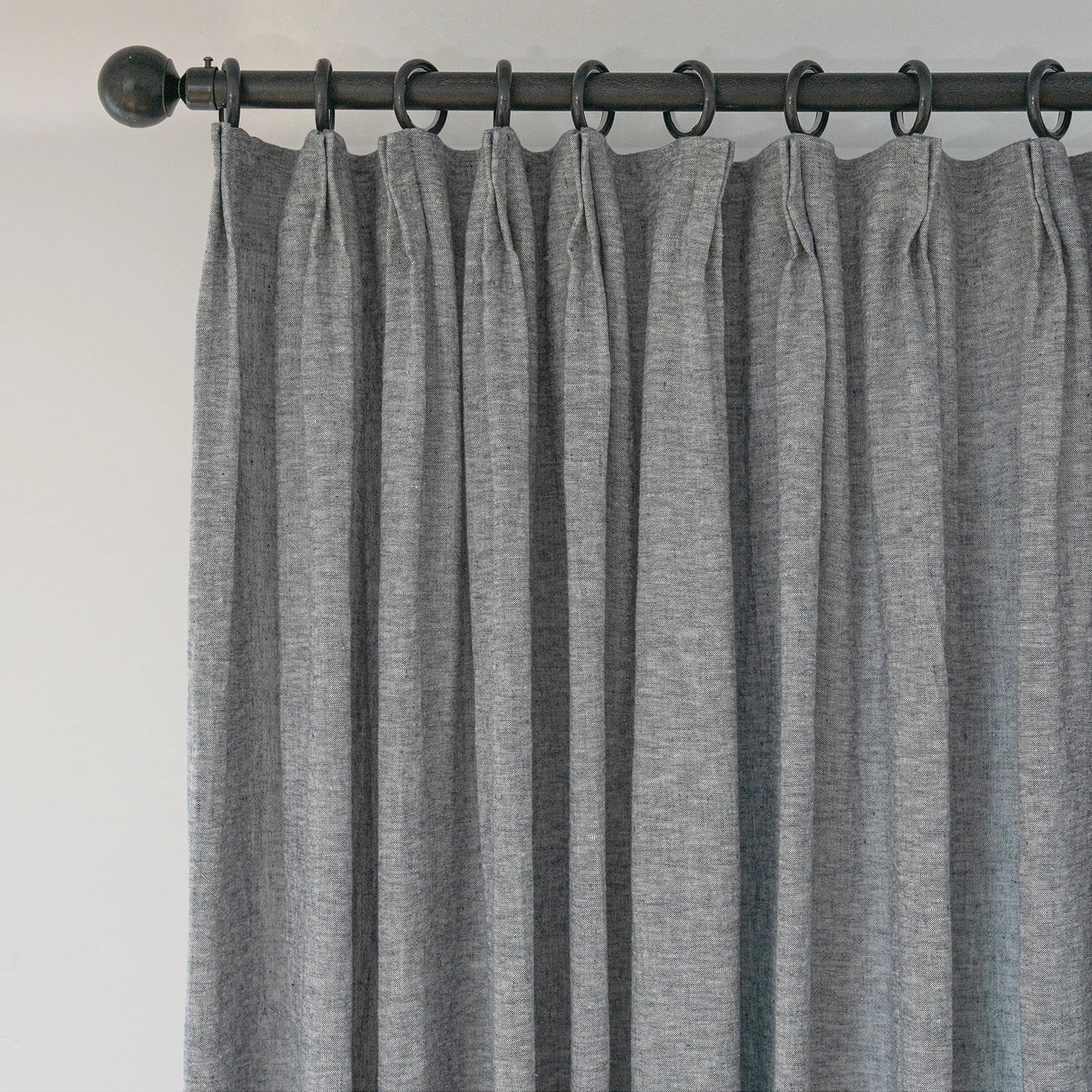 Iris Polyester Pinch Pleat Drapery Custom Curtains Blackout Curtains Dark Blue