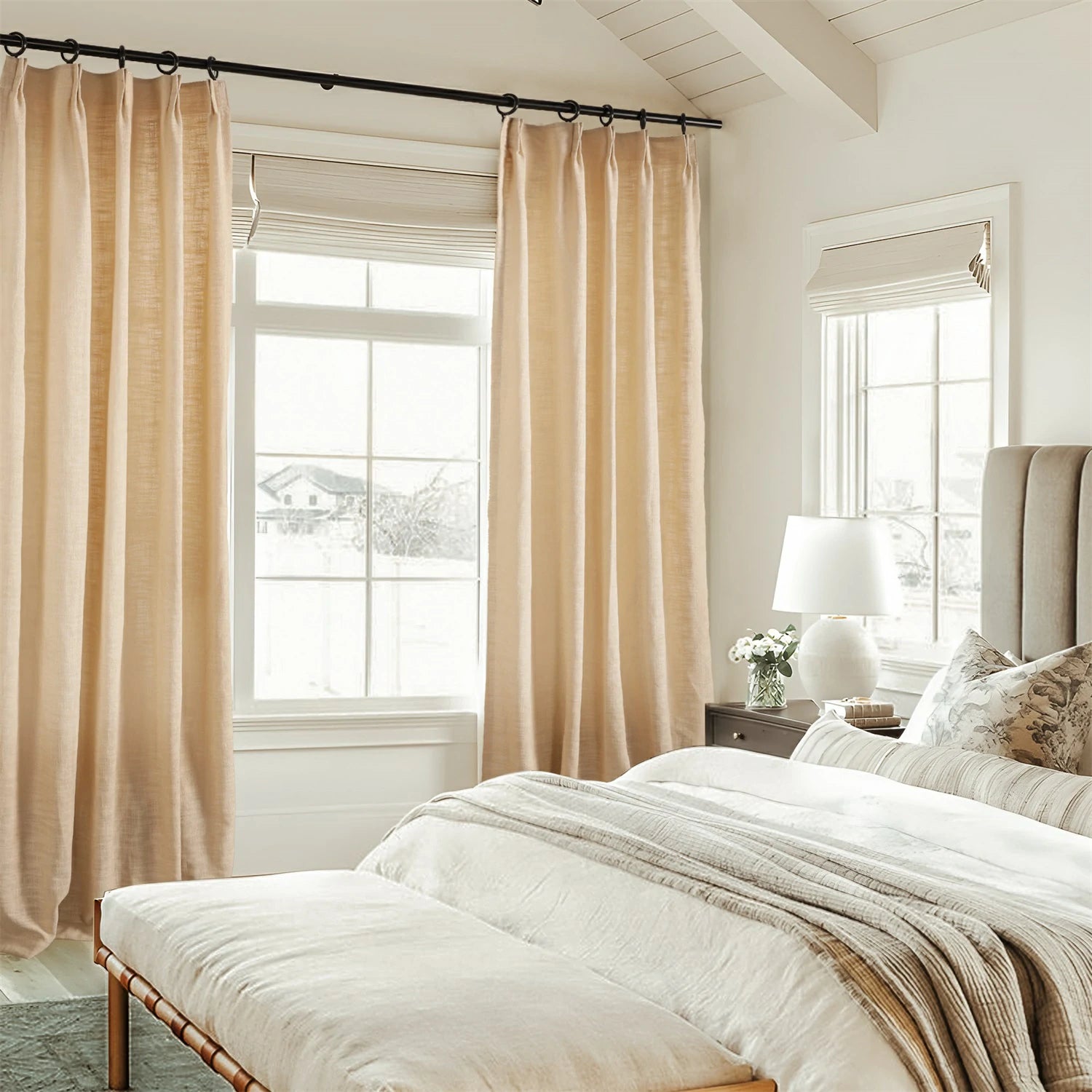 Linen Slub Texture  Linen & Polyester Blend Drapery