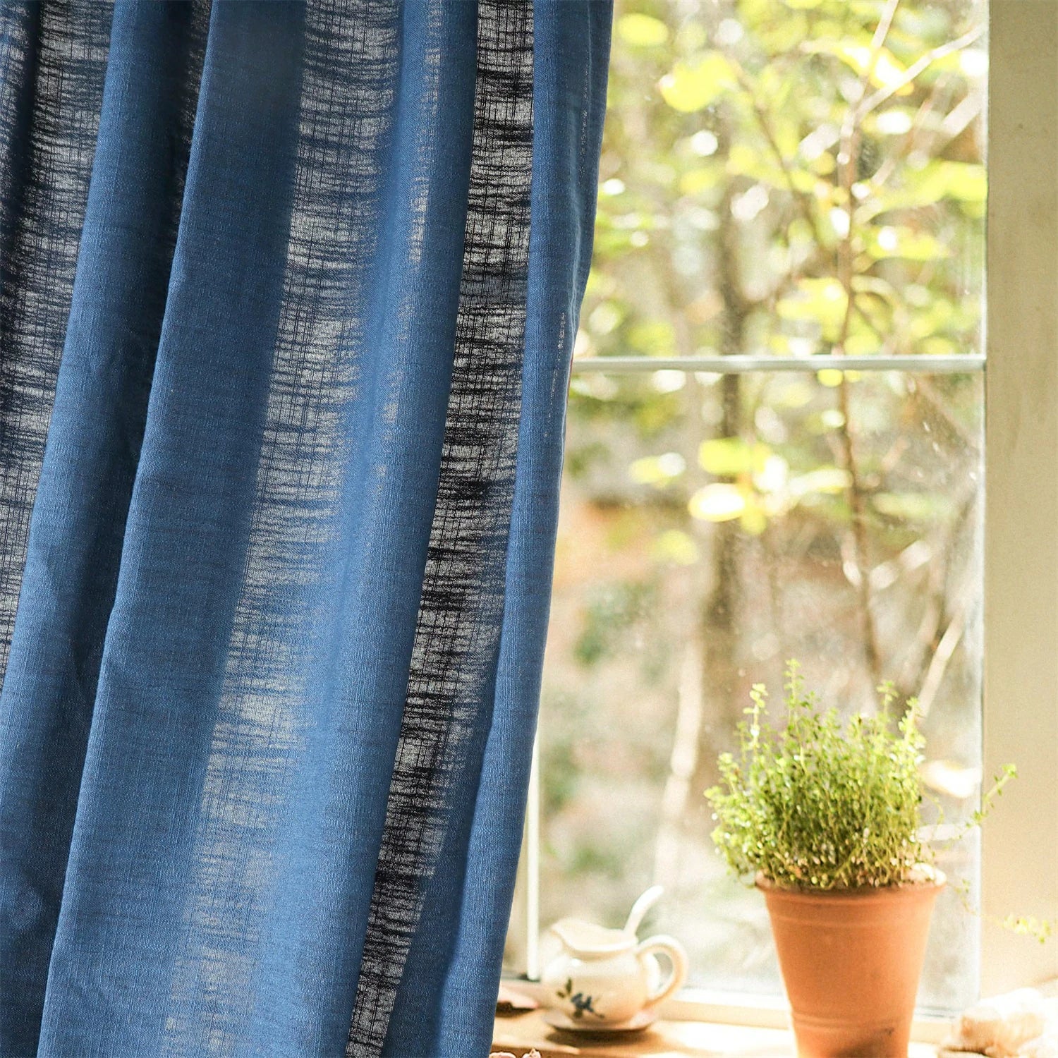 Linen Slub Texture  Linen & Polyester Blend Drapery